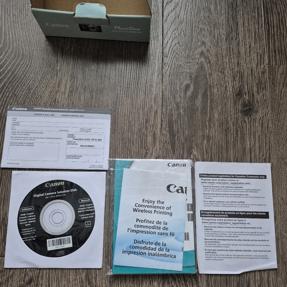 Canon Black Powershot Elph 120 IS in Box With All Paper Work - Picture 10 of 11